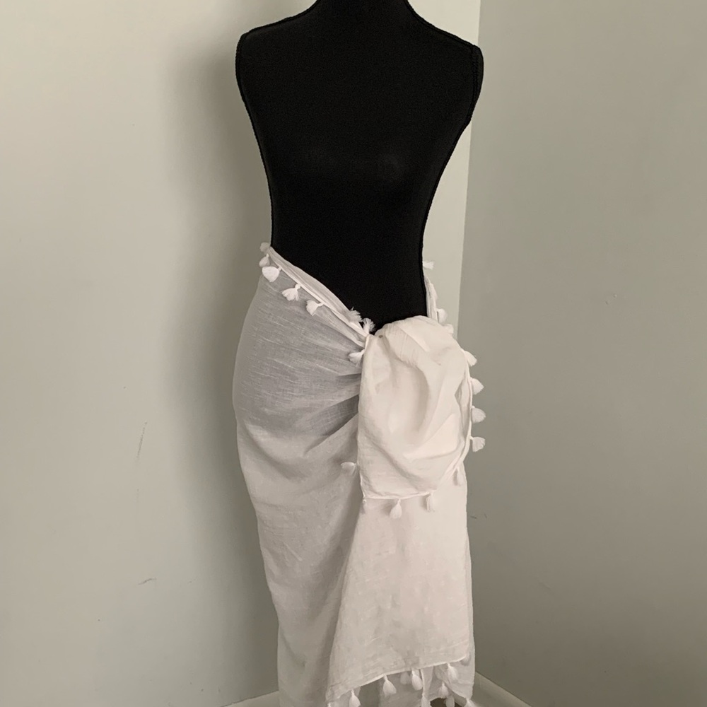 Seafolly White Cotton Gauze Sarong